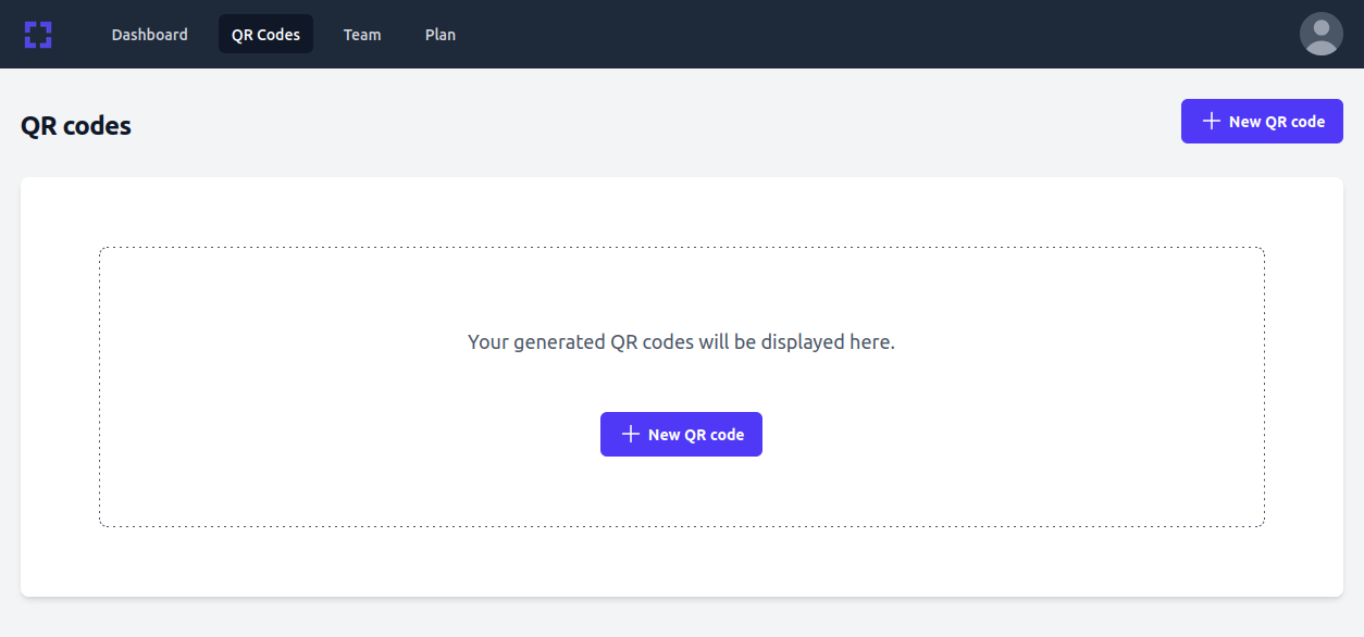 Qr code index page