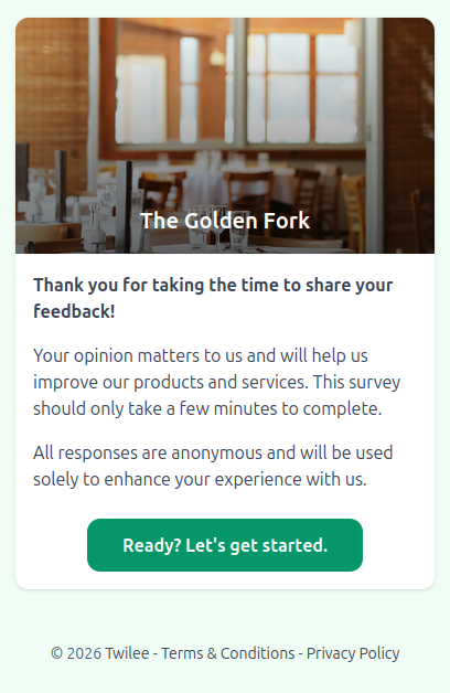 Survey QR Code Example